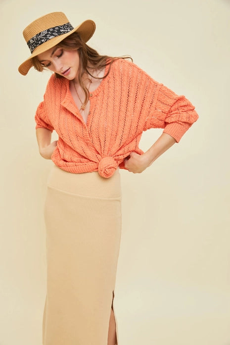 Perfect Chic Sweater, Coral