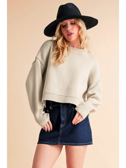 Regina Sweater, Pearl