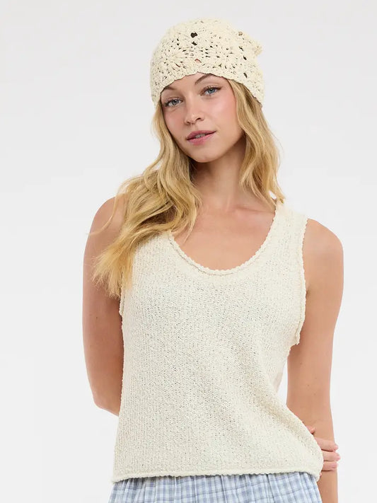 Textured Sweater Tank, Ivory