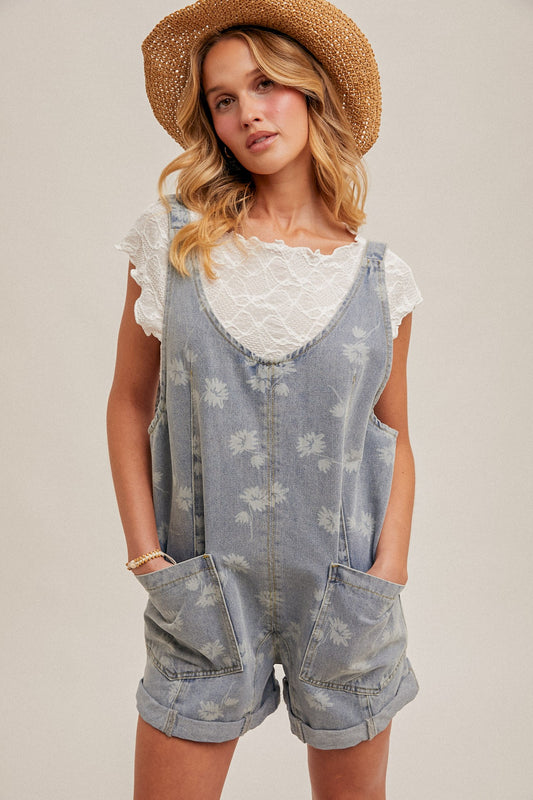 Daisy Dreams Denim Romper