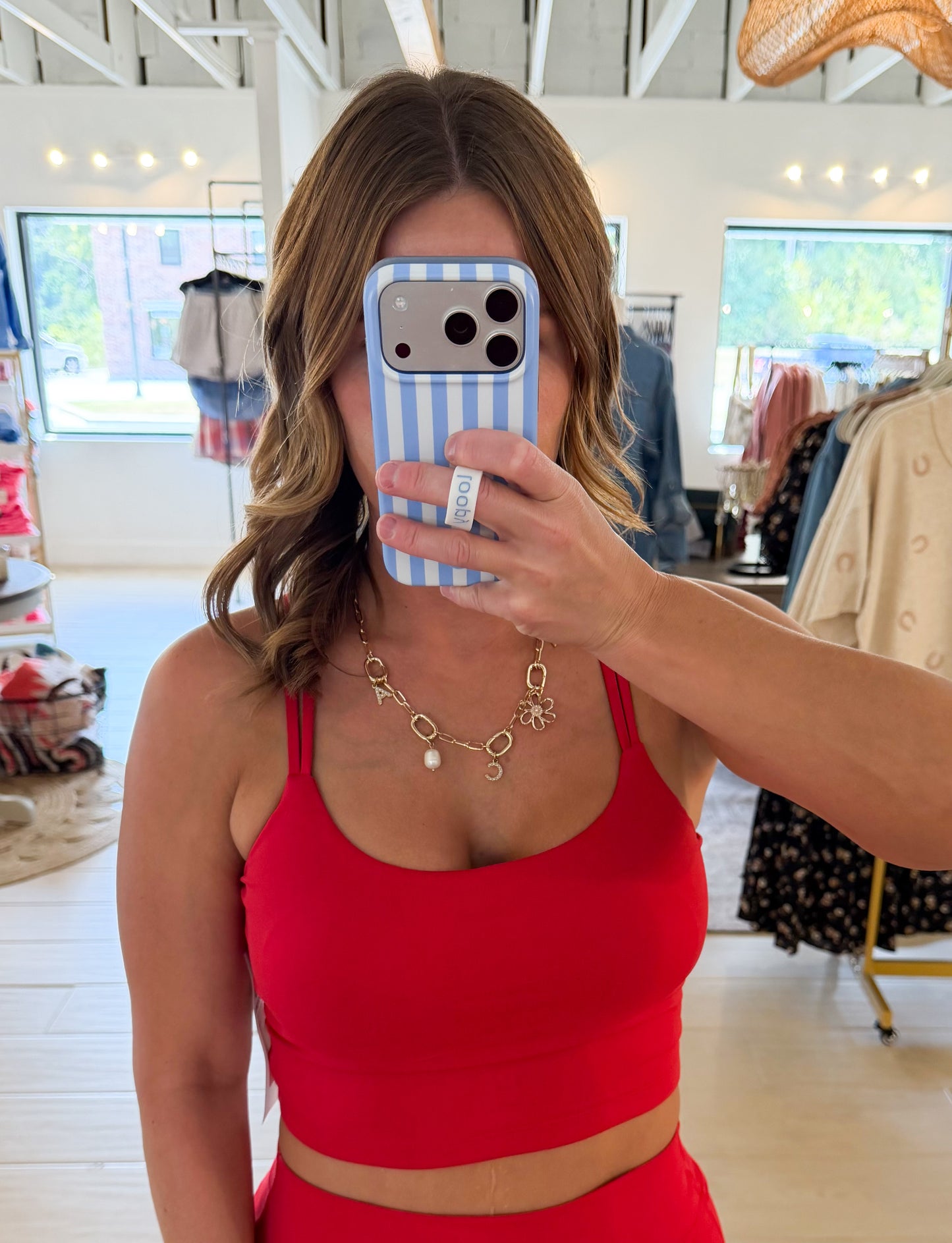 Venice Cloud Light Criss-Cross Sports Bra, Smitten Cherry