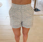Floral Shorts, Taupe/Blue