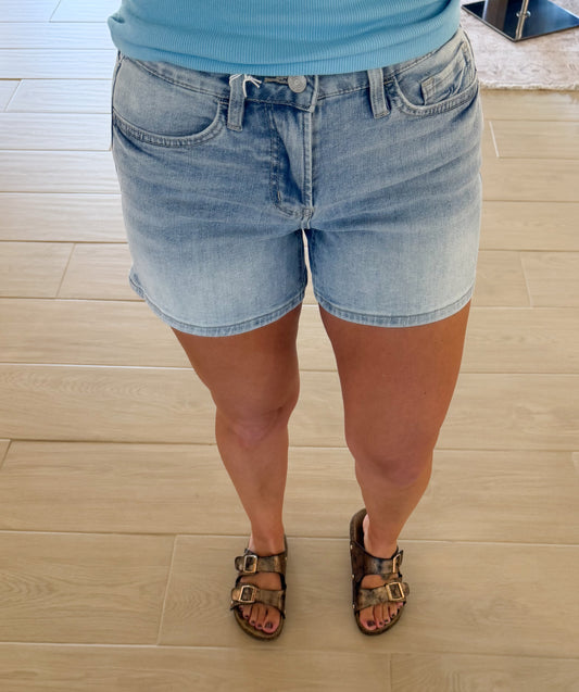 Lovervet High Rise Light Wash Shorts