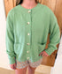 Relaxed Button Cardigan Sweater, Sage