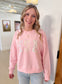 Multi-Print Patchwork USA Pullover, Bubblegum