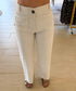 Corduroy Straight Leg Pants, Bone