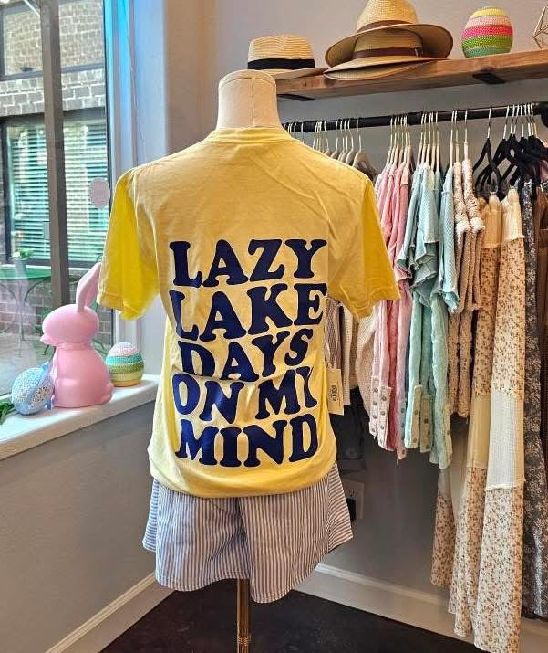 Lazy Lake Days On My Mind Graphic