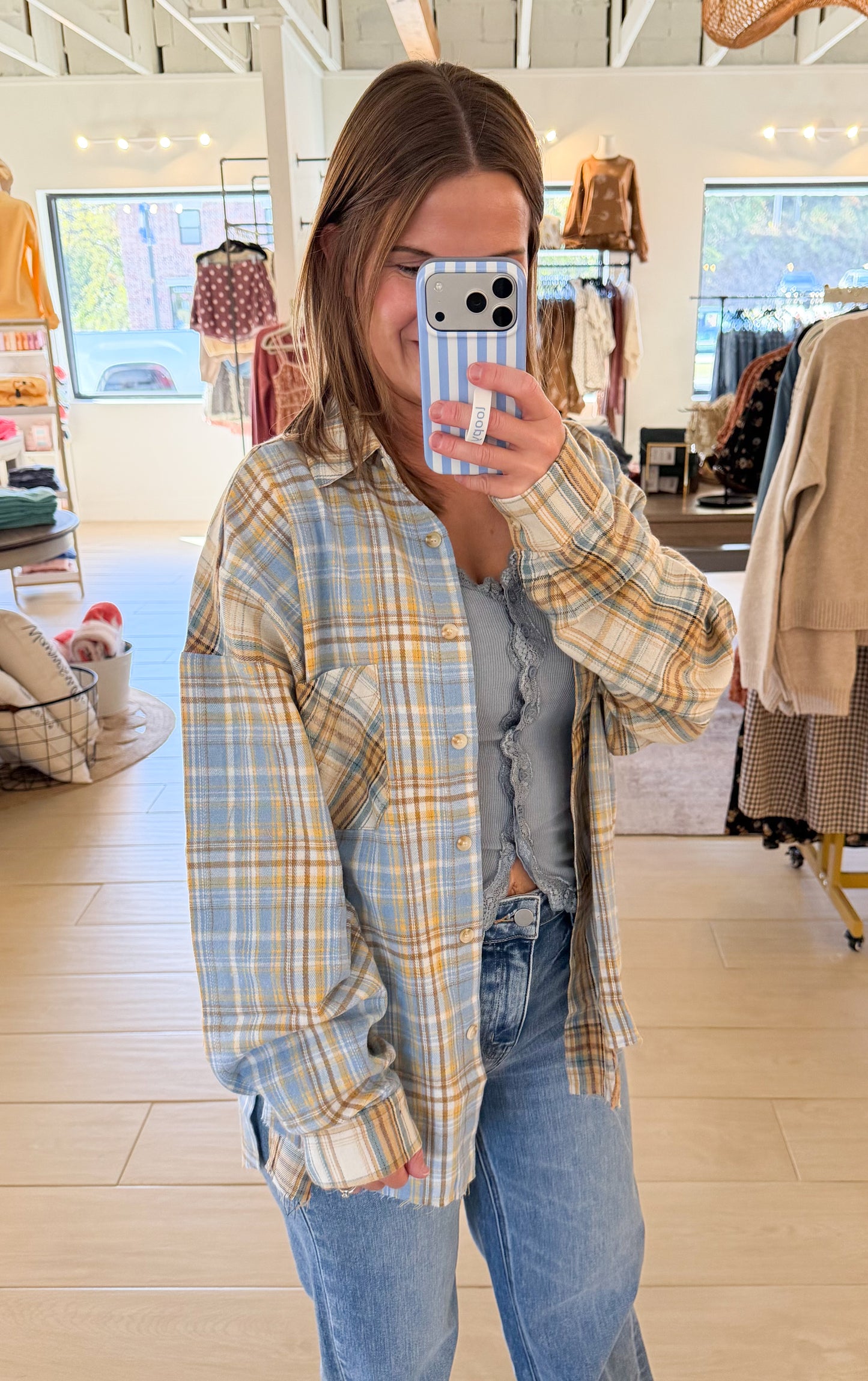 Kambrie Plaid Flannel, Tan