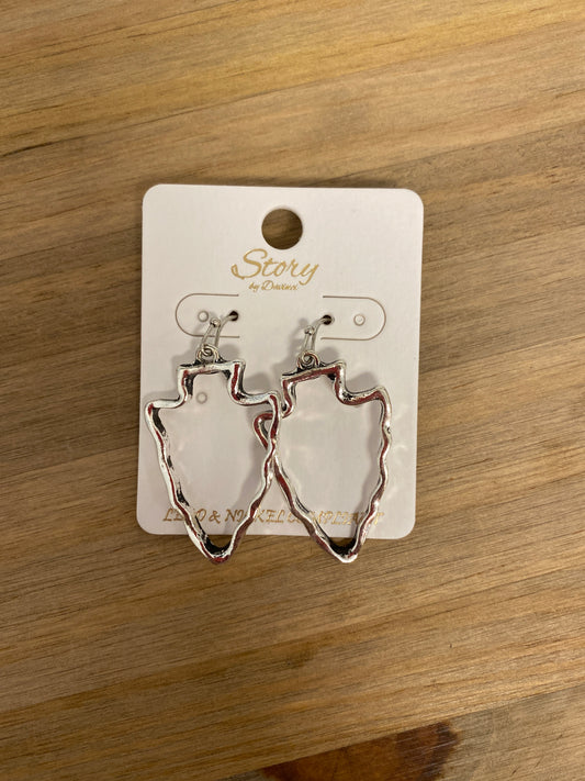 Chiefs Silver Earrings