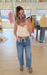 Vervet High Rise Elastic Waist Wide Barrel Jeans