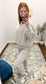 Fleece Long Sleeve Jogger Set, Heather Grey