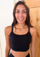 Venice Cloud Light Criss-Cross Sports Bra, Black