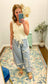 Lace Bloom Tank, Natural