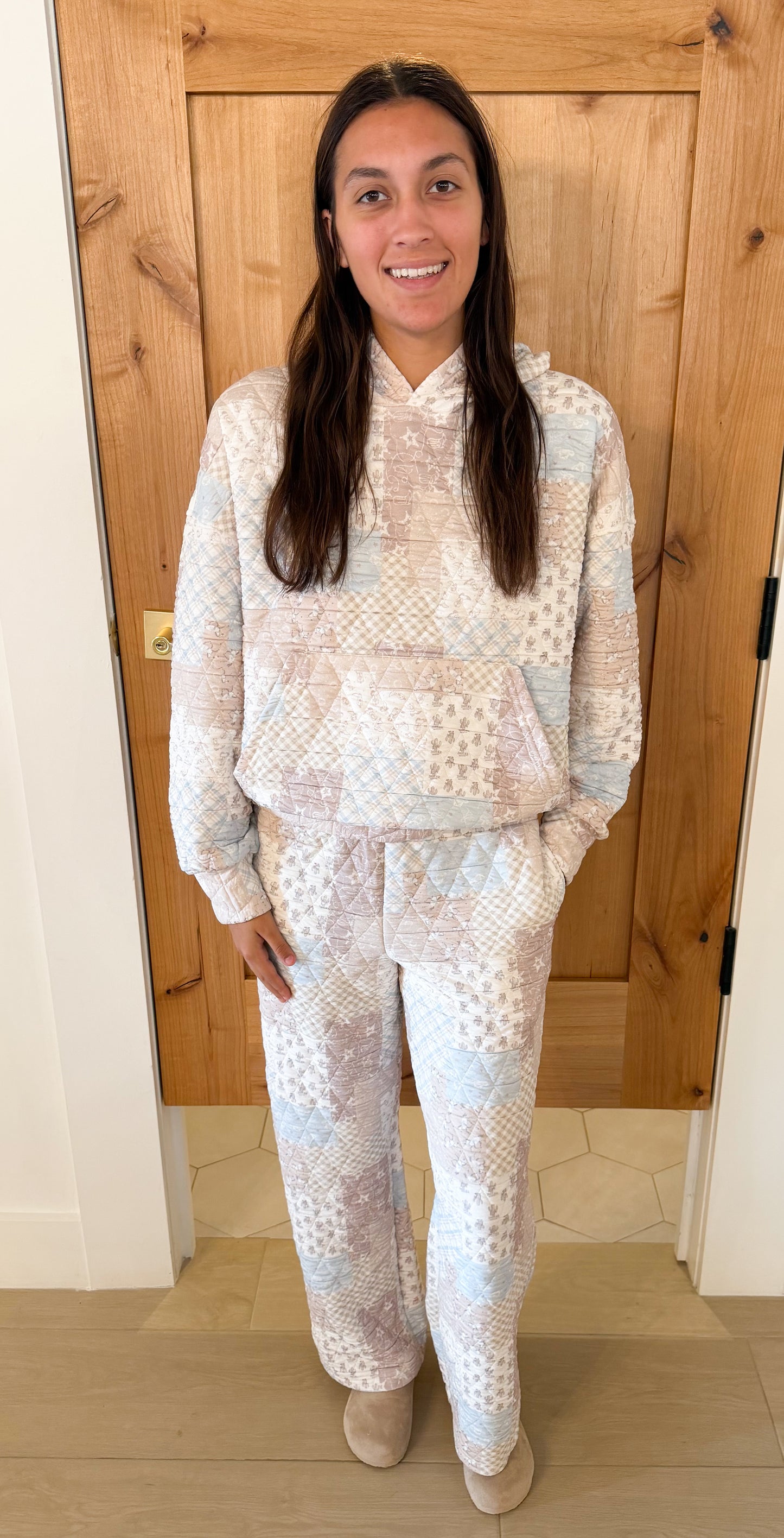 Multi Pattern Quilted Pants