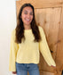 Roll Up Raw Edge Long Sleeve Sweater, Multiple