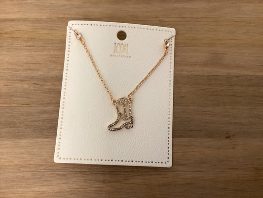 Diamond Boot Necklace