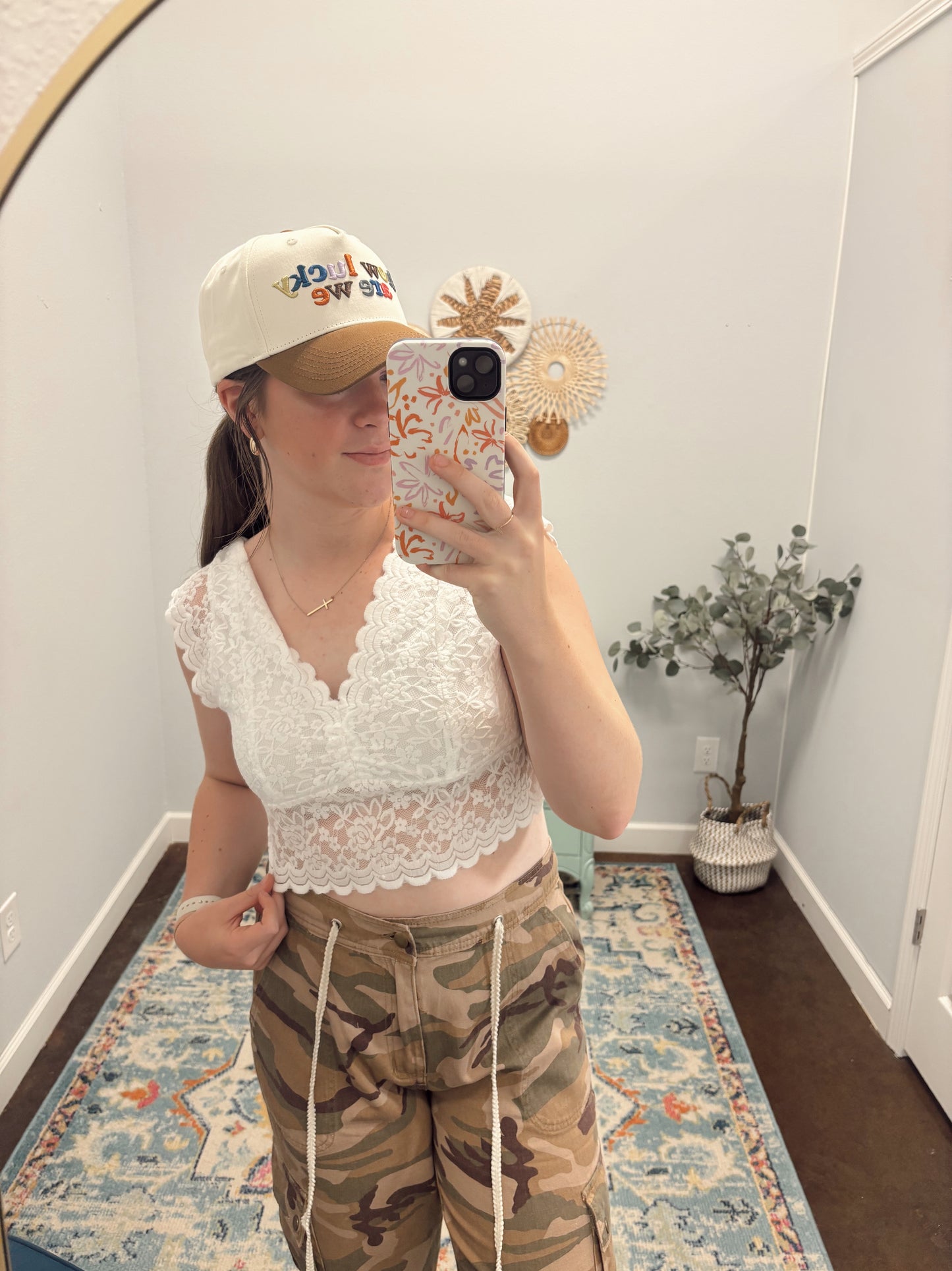Flirt & Flutter Top, Ivory