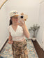 Flirt & Flutter Top, Ivory