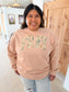 Peach Pray Embroidered Sweatshirt