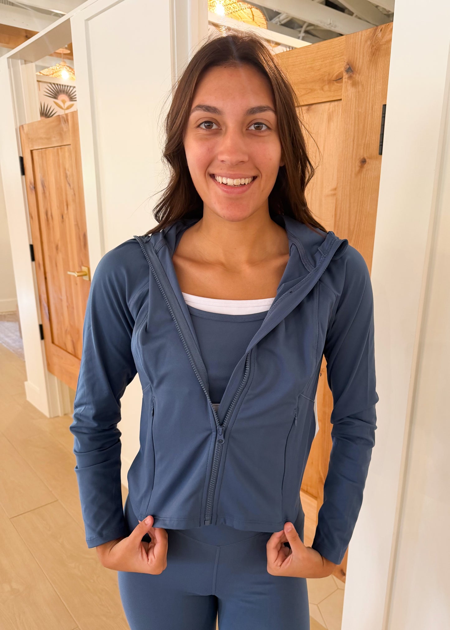Venice Zip-Up Hooded Jacket, Ocean