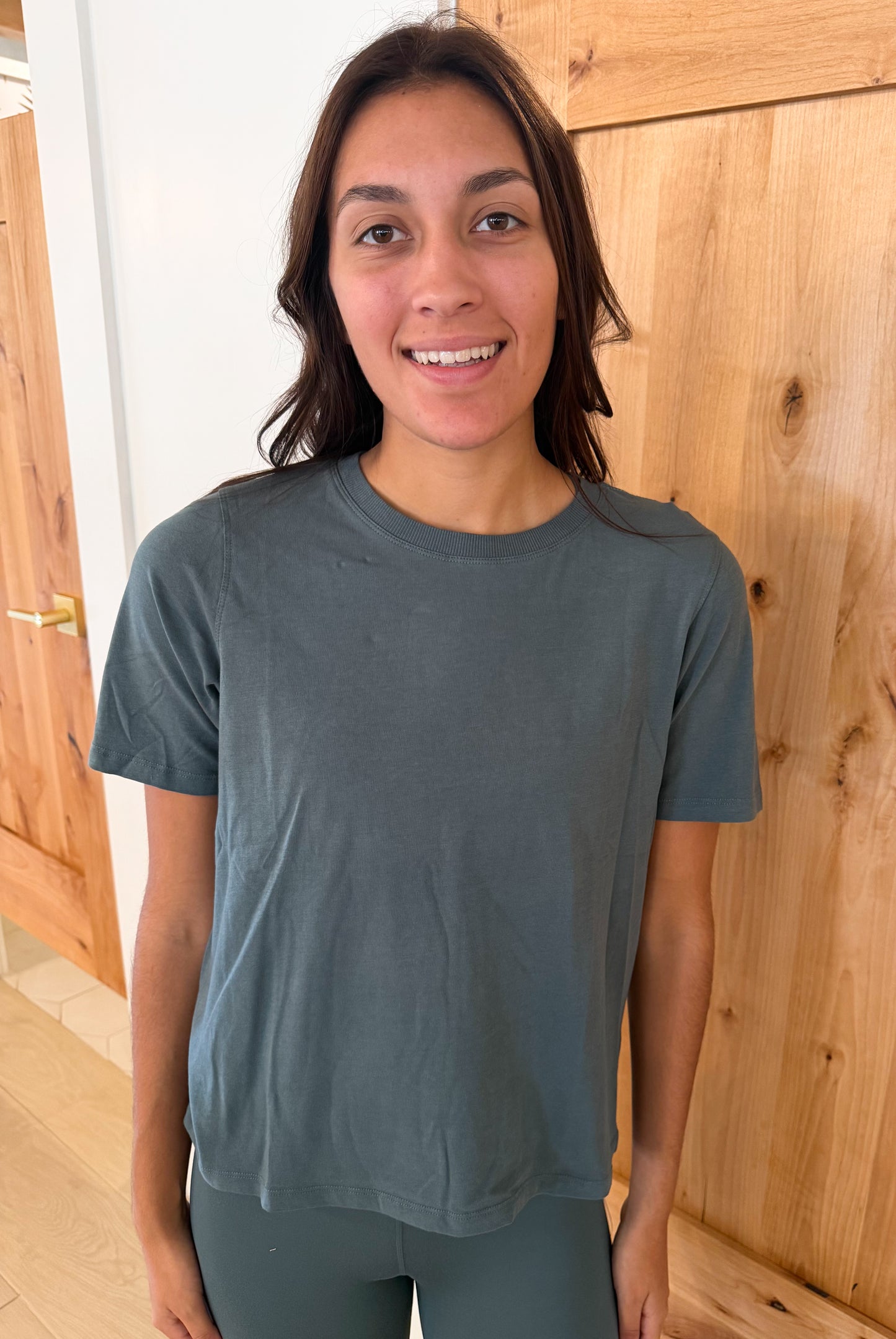 Classic Boxy Fit Tee, Eucalyprus