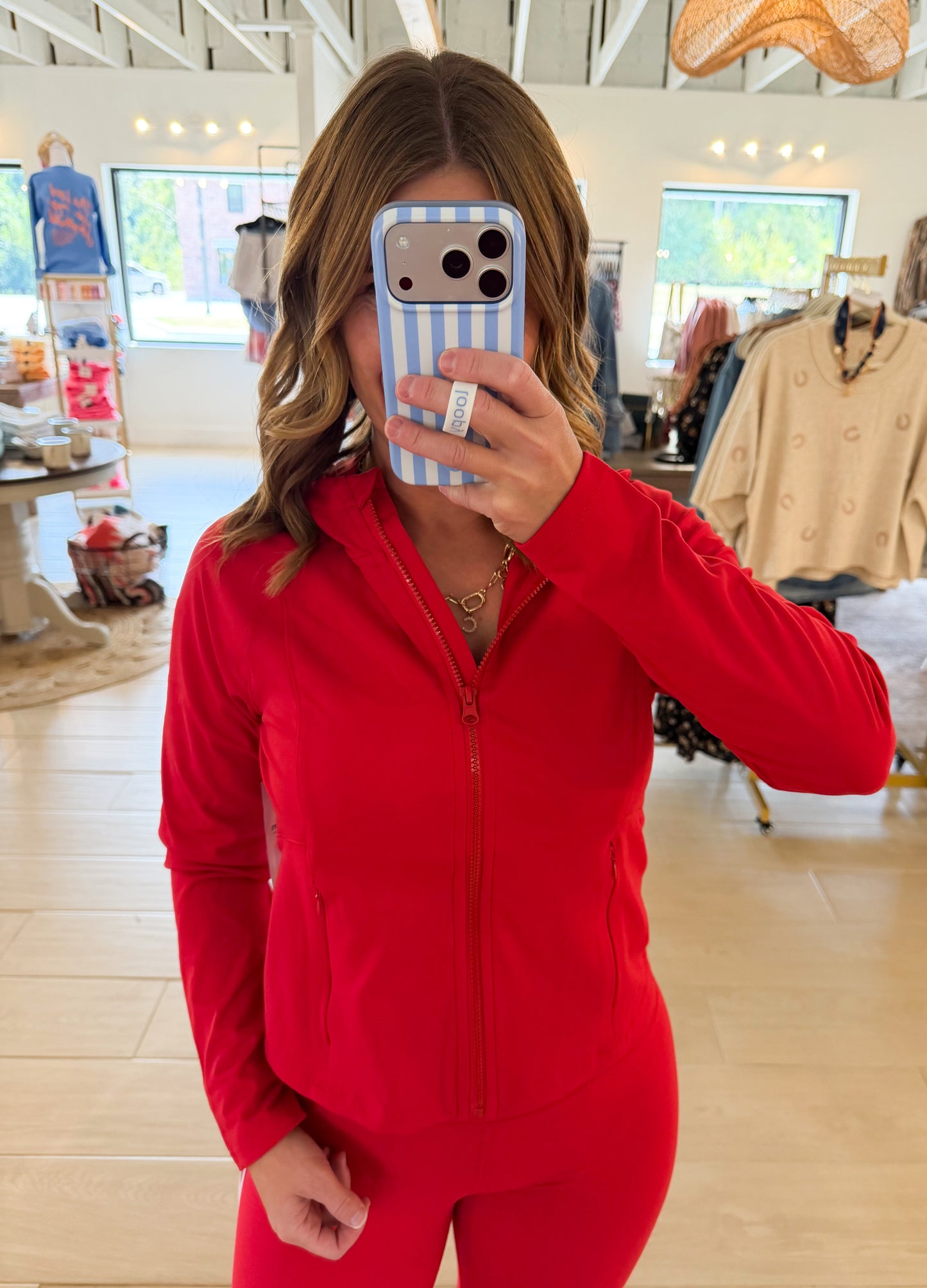 Venice Zip-Up Hooded Jacket, Smitten Cherry