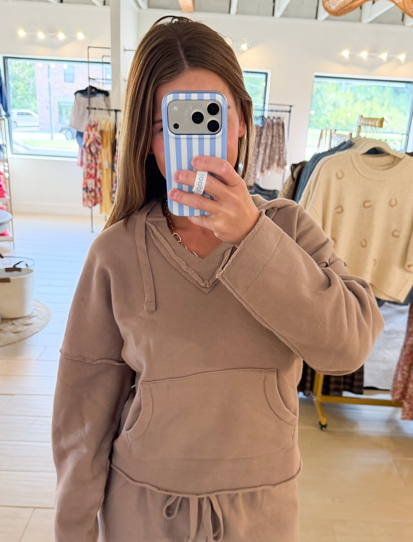 Malibu Air Cotton Hoodie, Silken Taupe