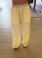Wide Leg Pull On Pants, Yellow