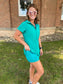 Active Front Zip Mini Dress, Teal
