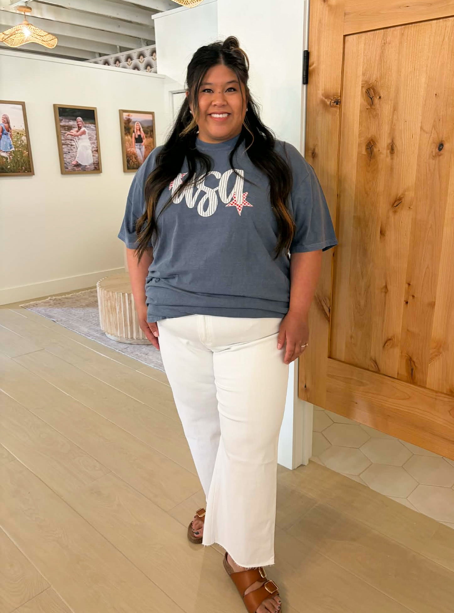 Denim USA Embroidered Tee