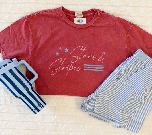 Stars and Stripes Mineral Washed Graphic