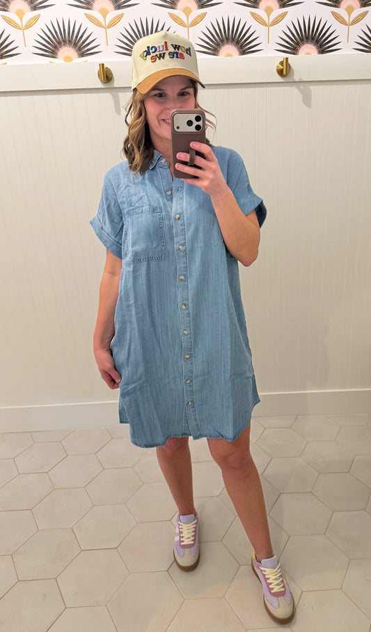 The Easy Breeze Chambray Dress