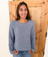 Roll Up Raw Edge Long Sleeve Sweater, Multiple