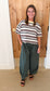 Striped Boxy T-Shirt, Forest Cream
