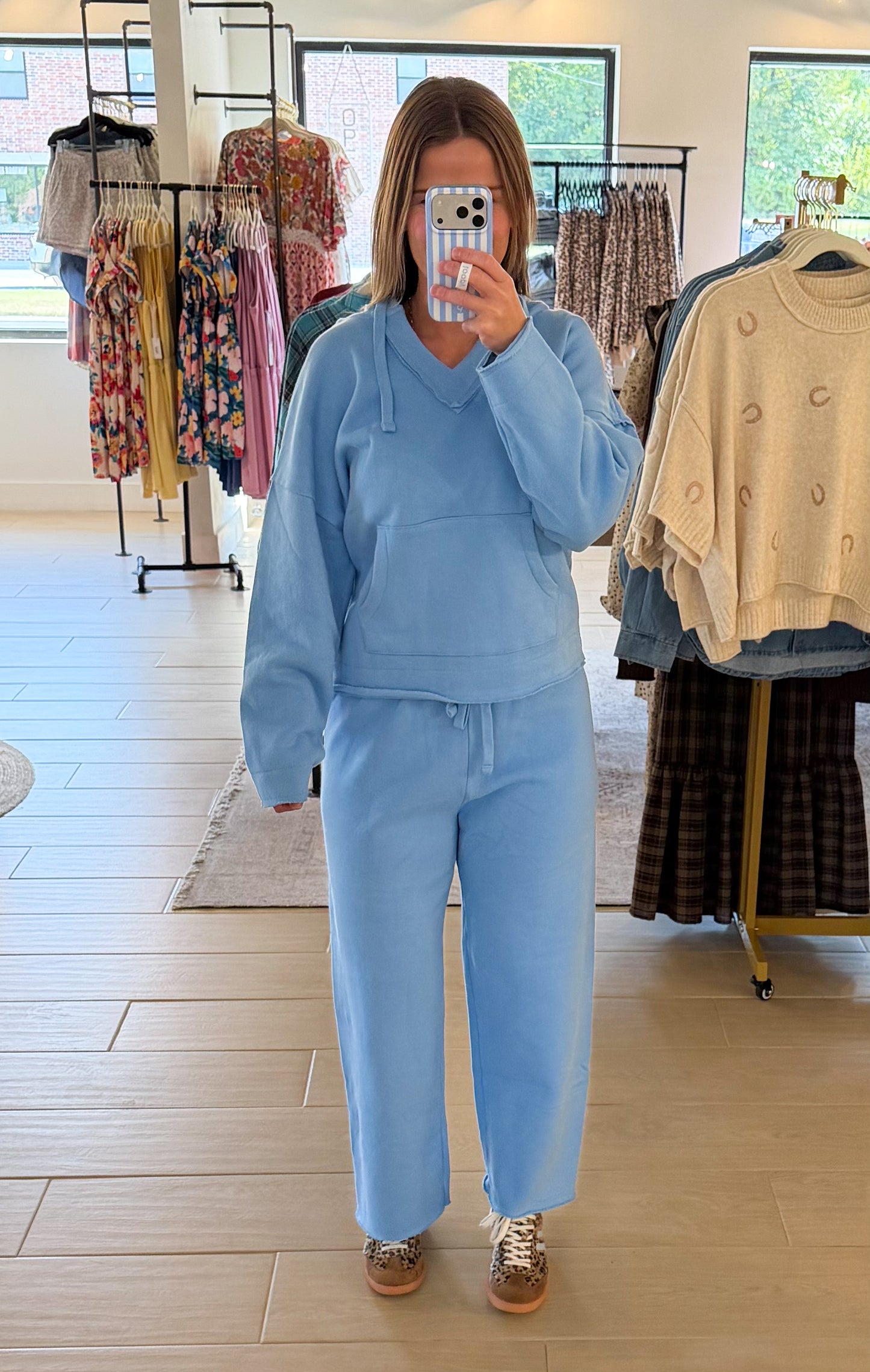 Malibu Air Cotton Hoodie, Denim Drift