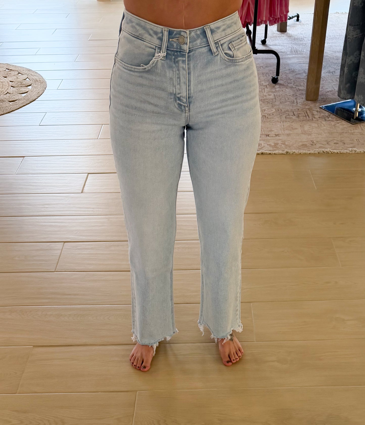 Plus Vervet High Rise Light Wash Slim Wide Jeans