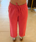 Malibu Wide-Leg Fleece Pants, Blushed Brick