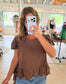 Flutter Sleeve Ribbon Side Tie Top