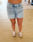 Risen High Rise Side Slit Shorts, Light