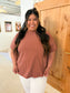 Plus Exposed Seam Top, Terracotta