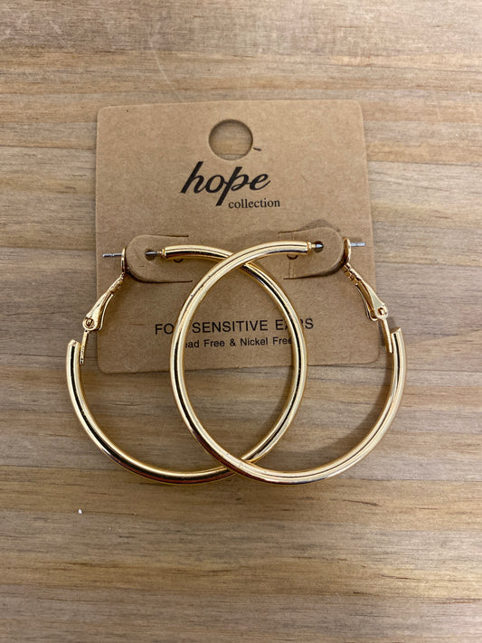 Gold Hoops, Medium