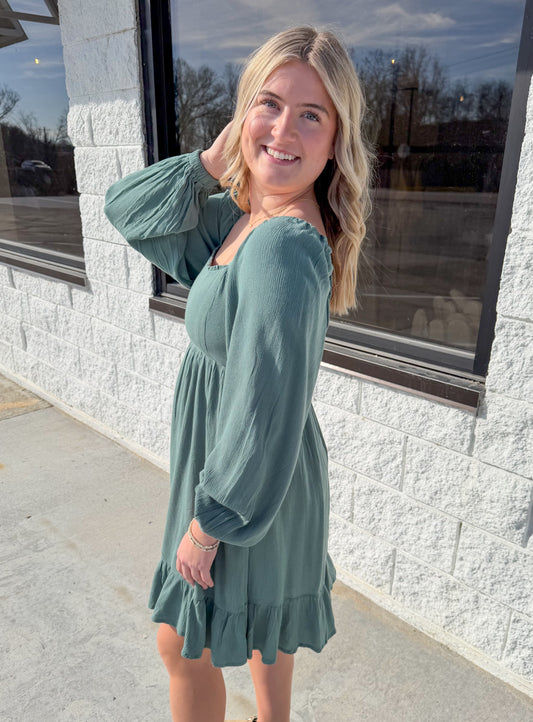 Taya Dress, Eucalyptus