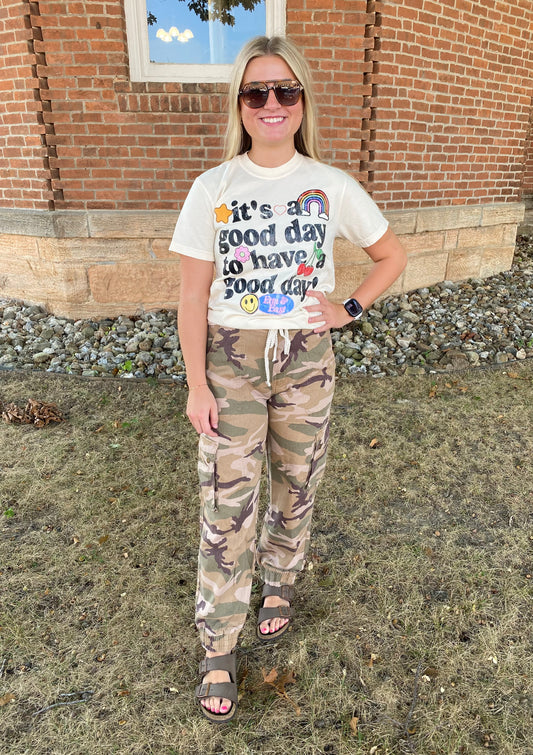 Camo Jogger Pant, Beige