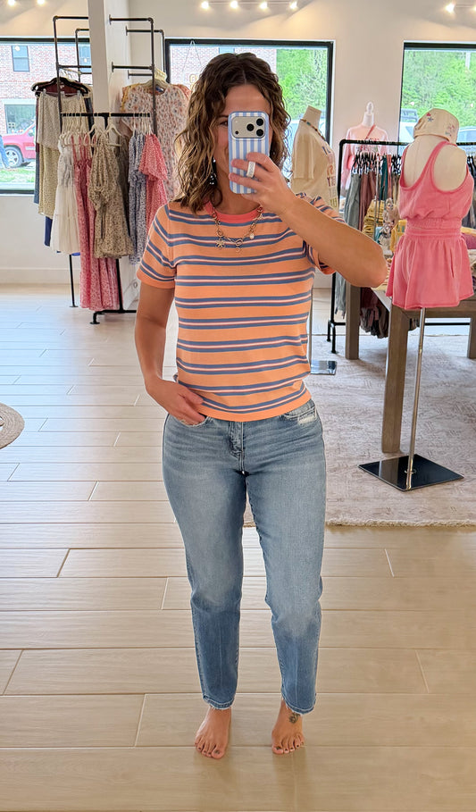 Vervet High Rise Tapered Straight Jeans