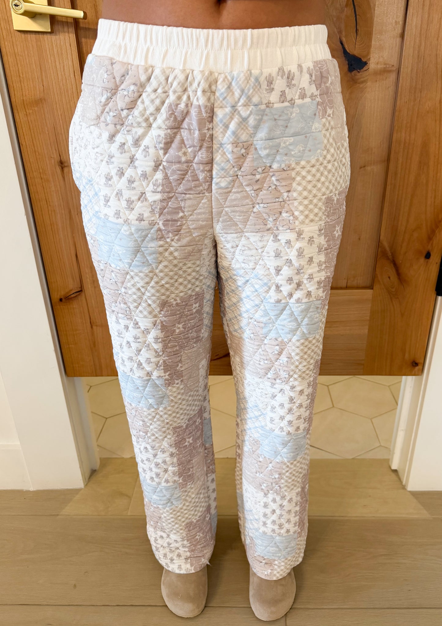 Multi Pattern Quilted Pants