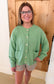 Relaxed Button Cardigan Sweater, Sage