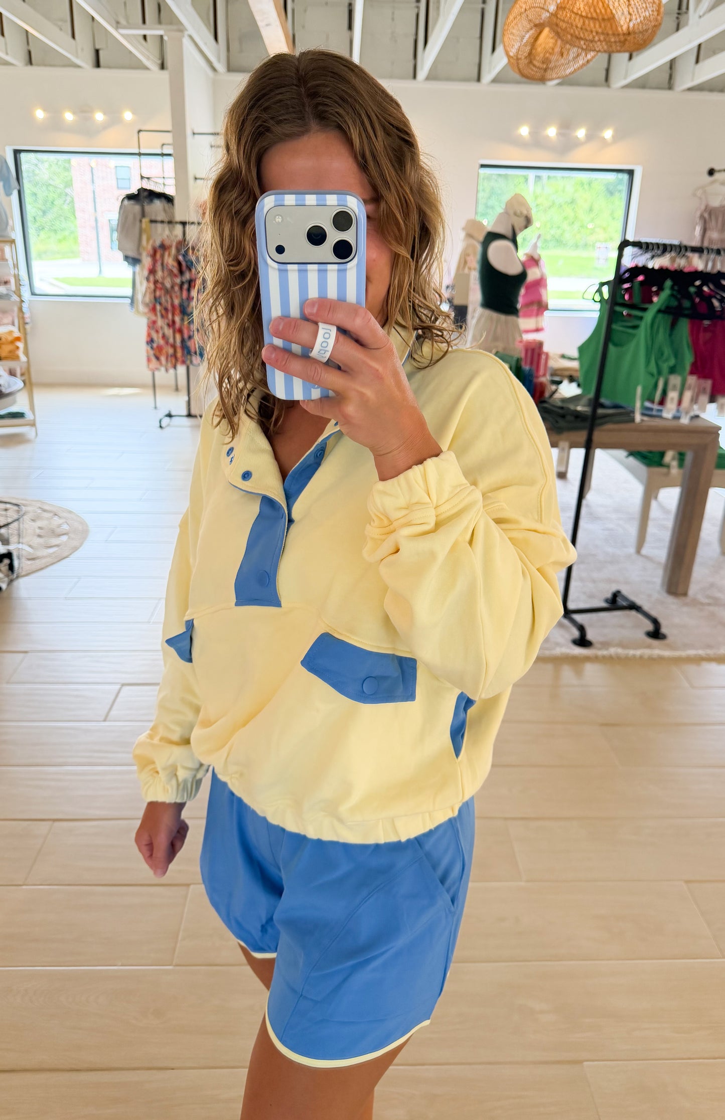 French Terry Playful Set, Lemonilla/Aqua Splash