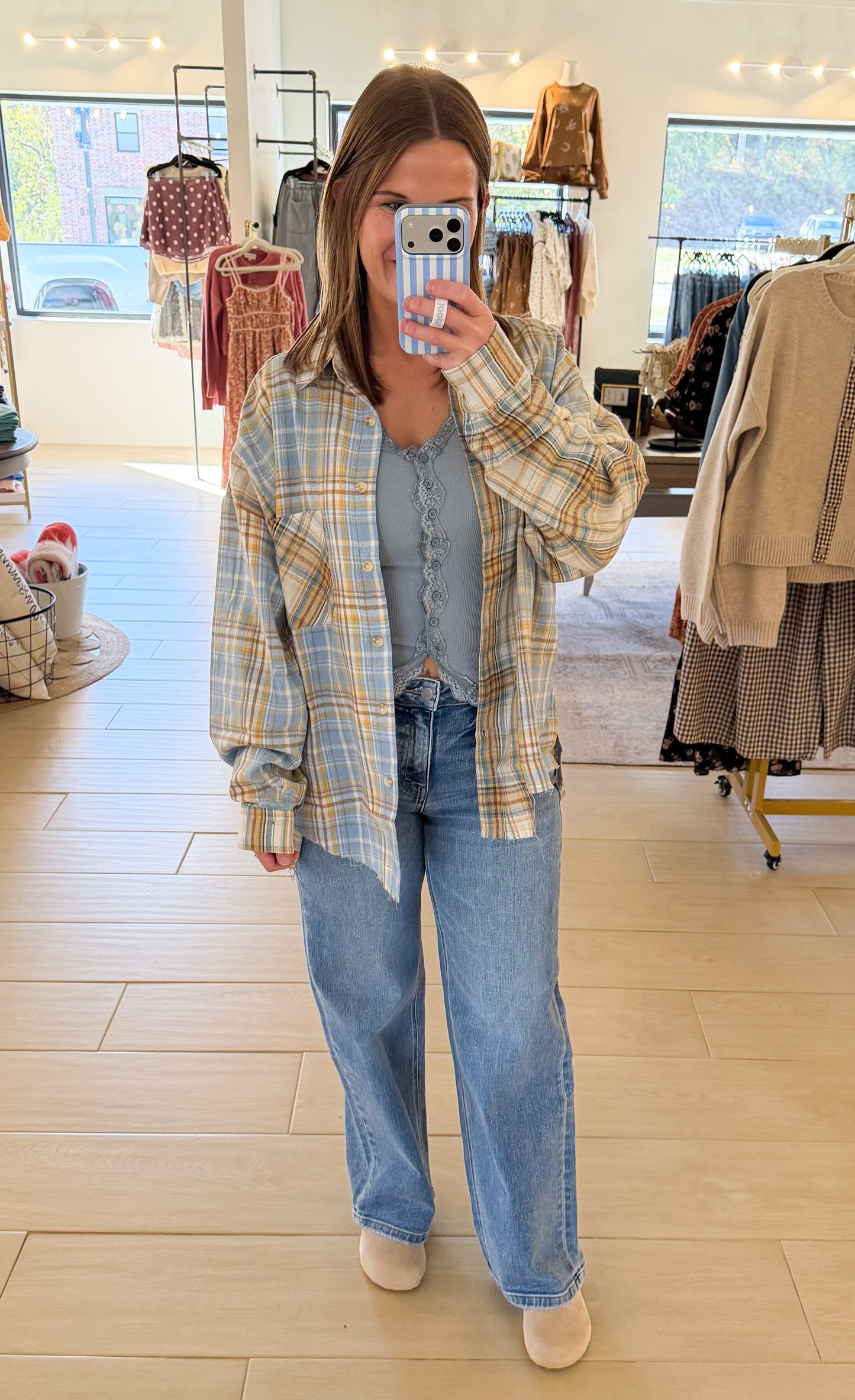 Kambrie Plaid Flannel, Tan