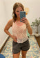 Lace Bloom Tanks, Blush