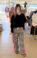 Leopard Stripe Wide Leg Pants